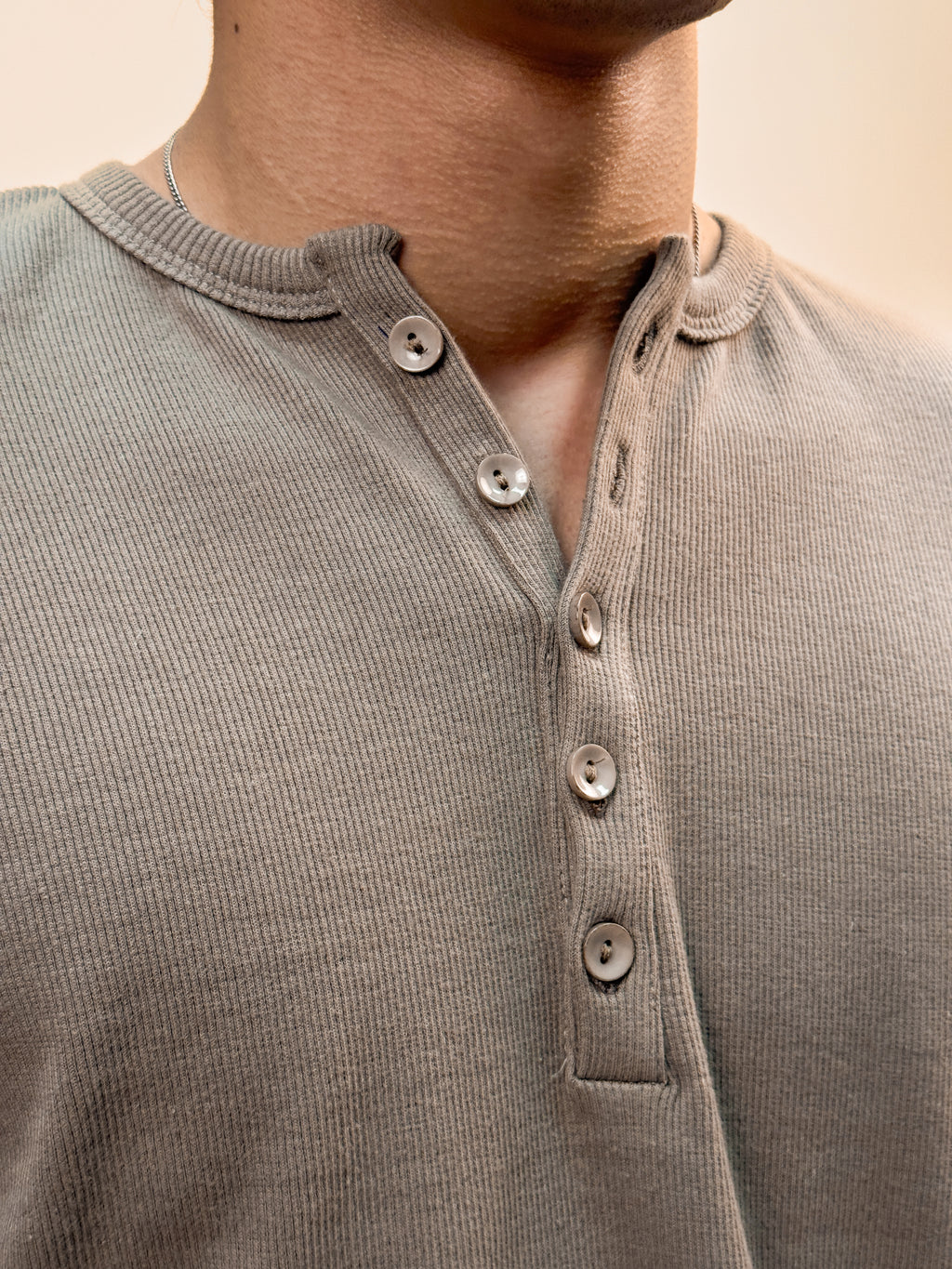 Misfits Waffle Henley - Brown